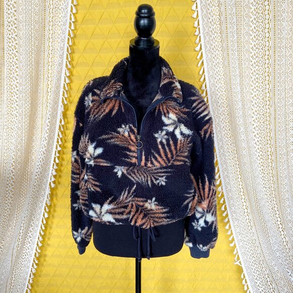 Billabong Size M Time Off Fleece Half Zip Pullover Sherpa Jacket Gorpcore - Picture 4 of 8